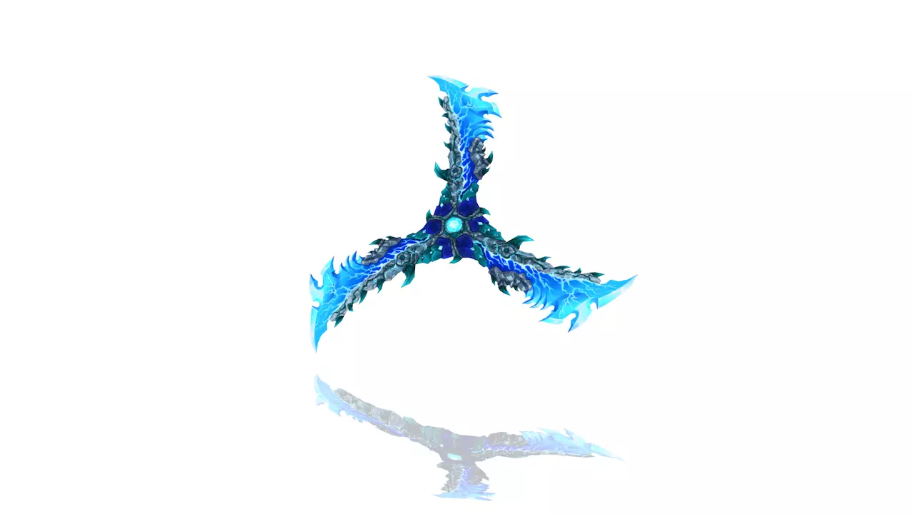 Frozen Bone Chakram Low-poly 3D model_0