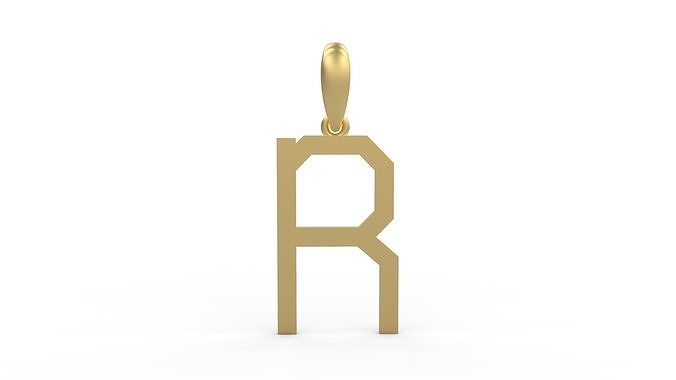 Initial Letters Pendant WARINGTONSDEMO R 3D print model