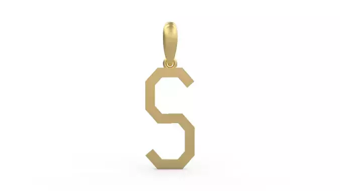Initial Letters Pendant WARINGTONSDEMO S 3D print model