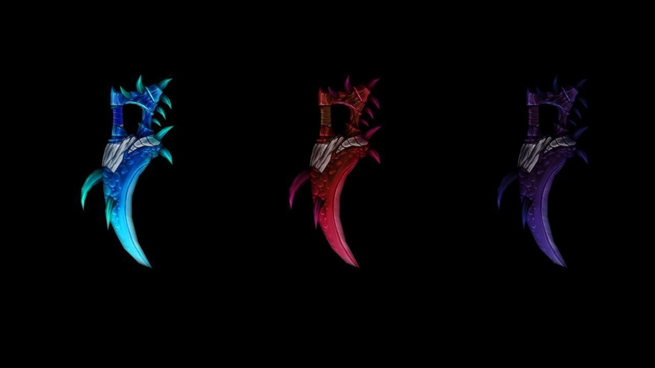 Frozen Bone Dagger Low-poly 3D model_1