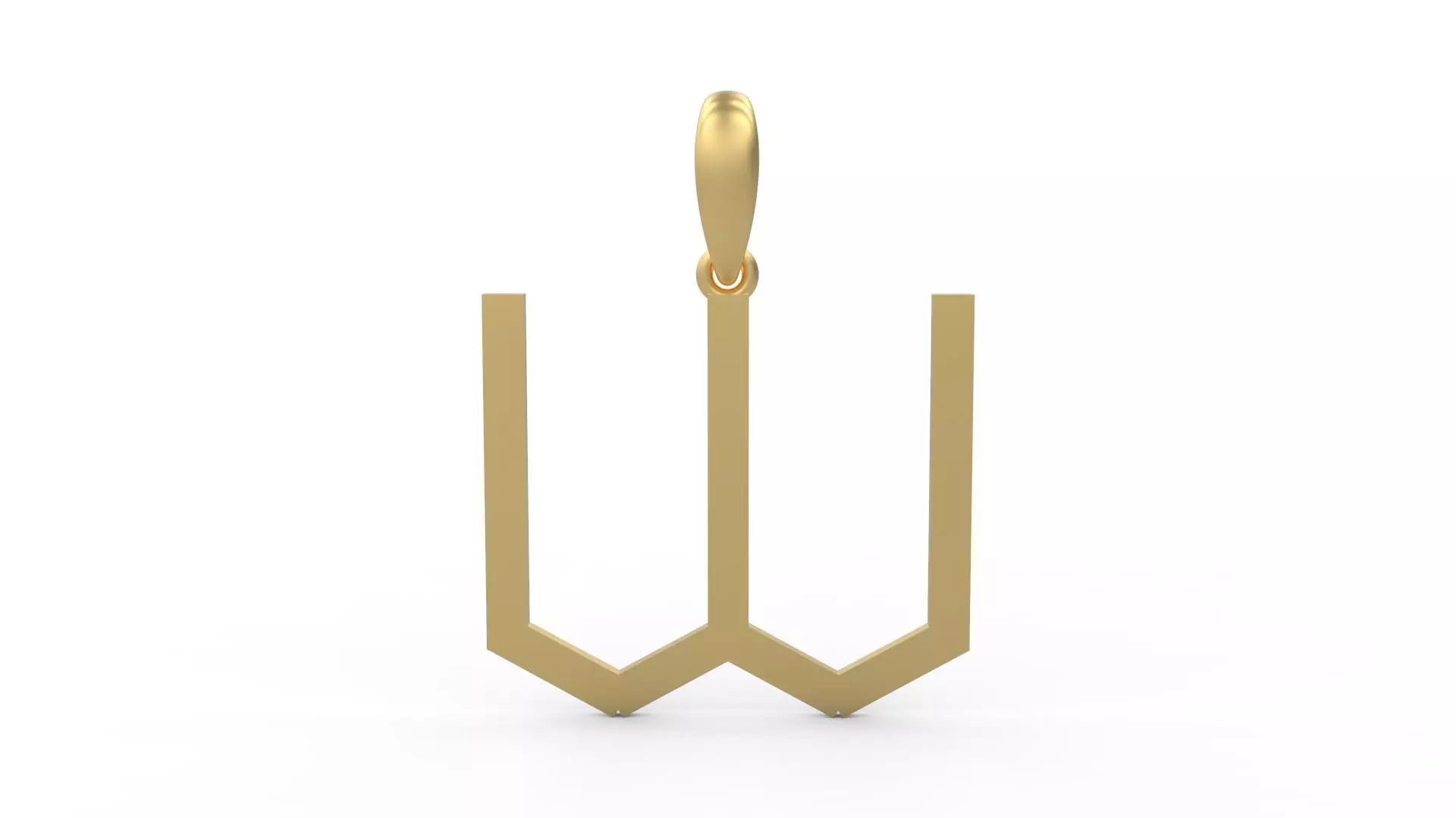 Initial Letters Pendant WARINGTONSDEMO W 3D print model_0