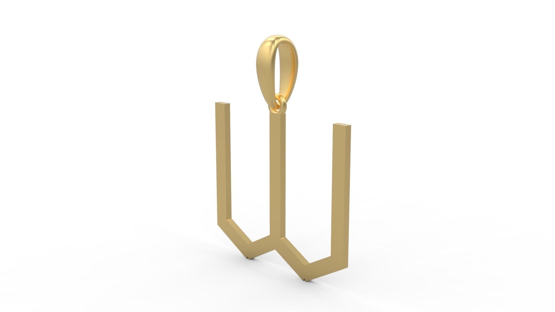 Initial Letters Pendant WARINGTONSDEMO W 3D print model_1
