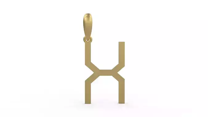 Initial Letters Pendant WARINGTONSDEMO X