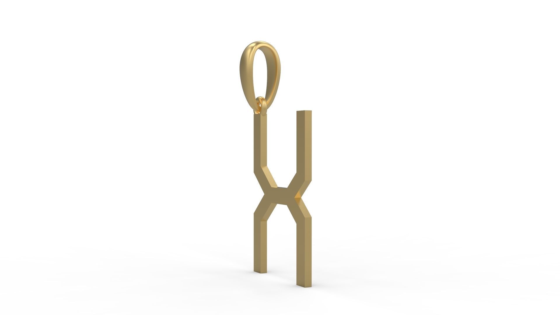 Initial Letters Pendant WARINGTONSDEMO X 3D print model_1