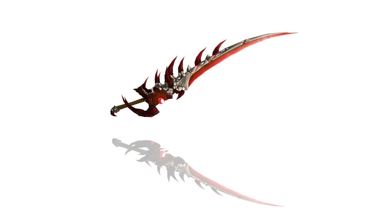 Frozen Bone Long Sword Low-poly 3D model_2