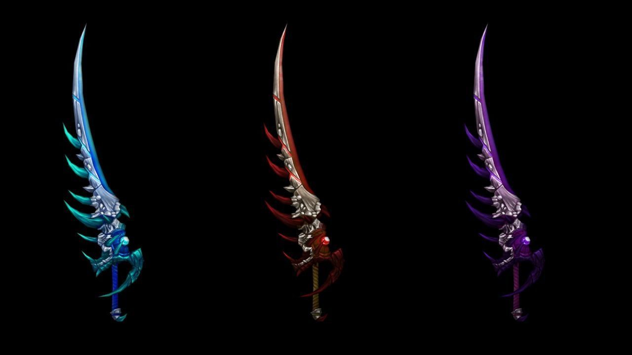 Frozen Bone Long Sword Low-poly 3D model_1