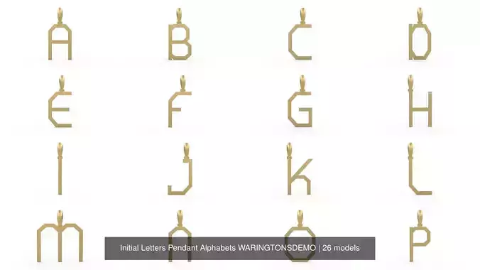 Initial Letters Pendant Alphabets WARINGTONSDEMO