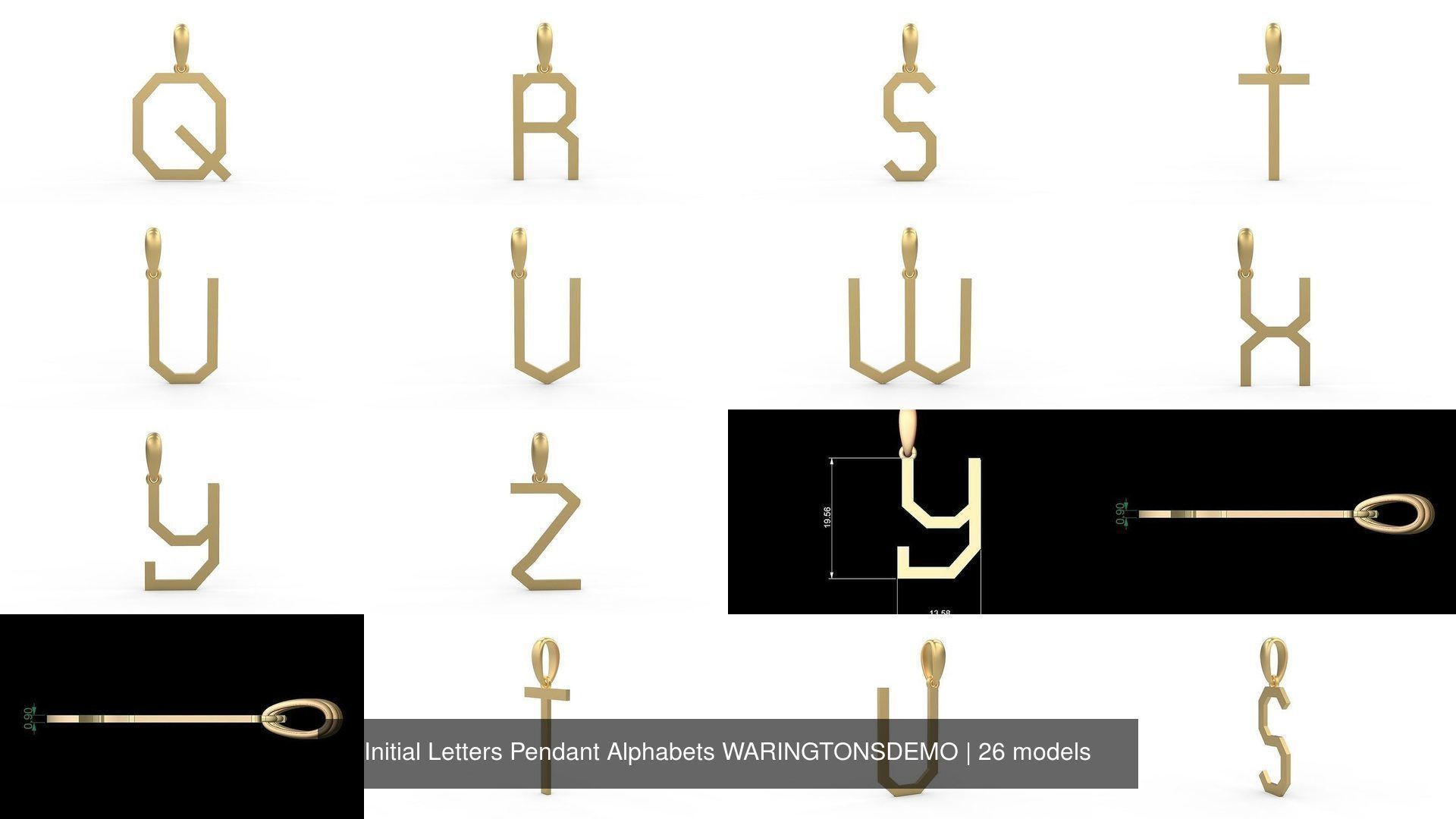 Initial Letters Pendant Alphabets WARINGTONSDEMO 3D Model Collection_2
