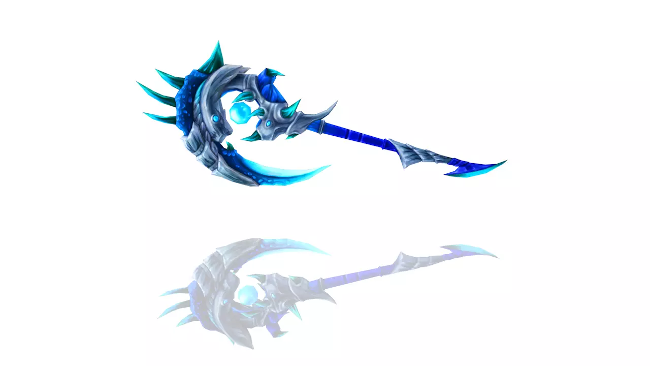 Frozen Bone Scepter Low-poly 3D model_0