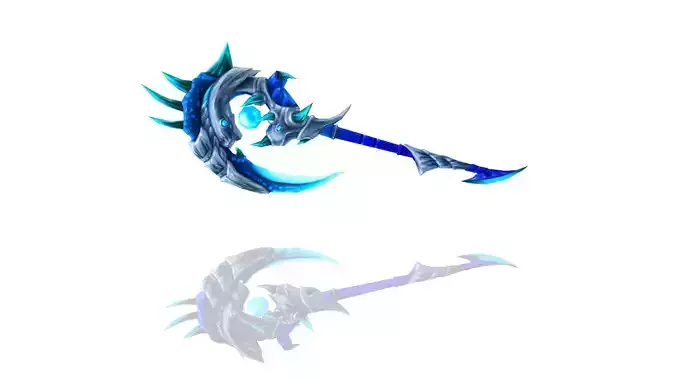 Frozen Bone Scepter Low-poly 3D model