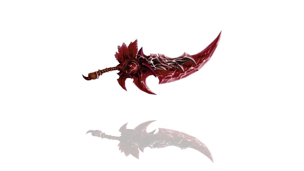 Frozen Bone Sword Low-poly 3D model_2