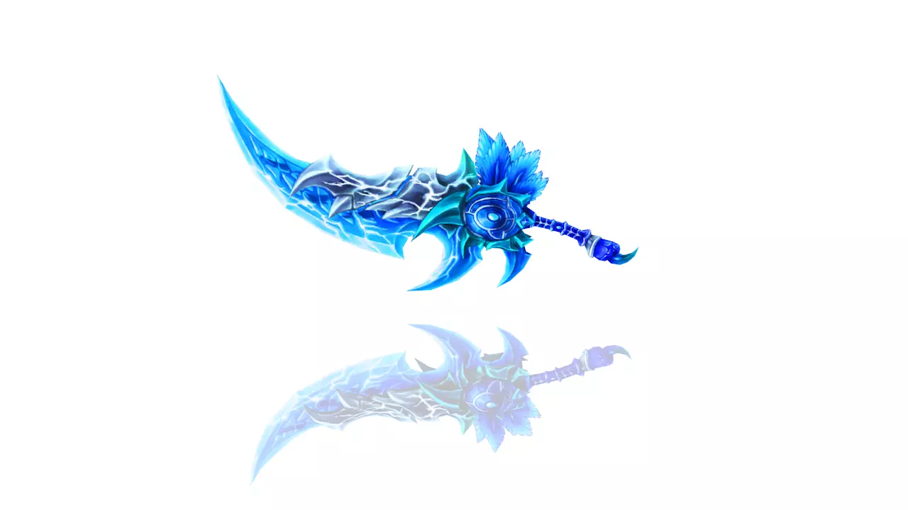 Frozen Bone Sword Low-poly 3D model_0