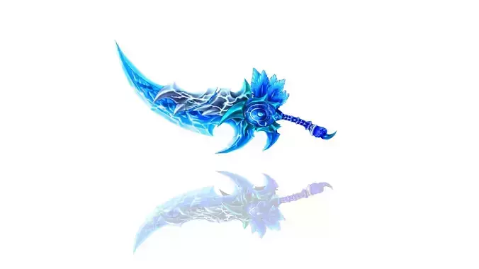 Frozen Bone Sword Low-poly 3D model Frozen Bone Sword Low-poly 3D model