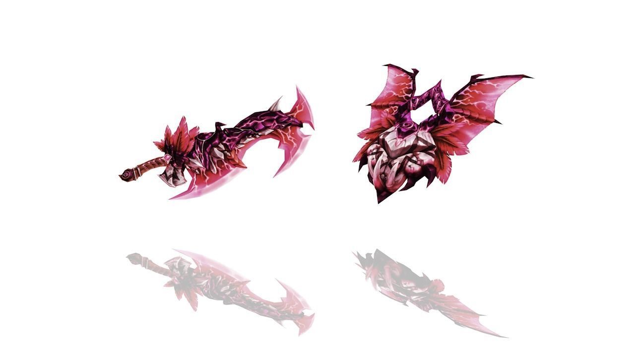 Frozen Bone Sword and Shield Low-poly 3D model_3