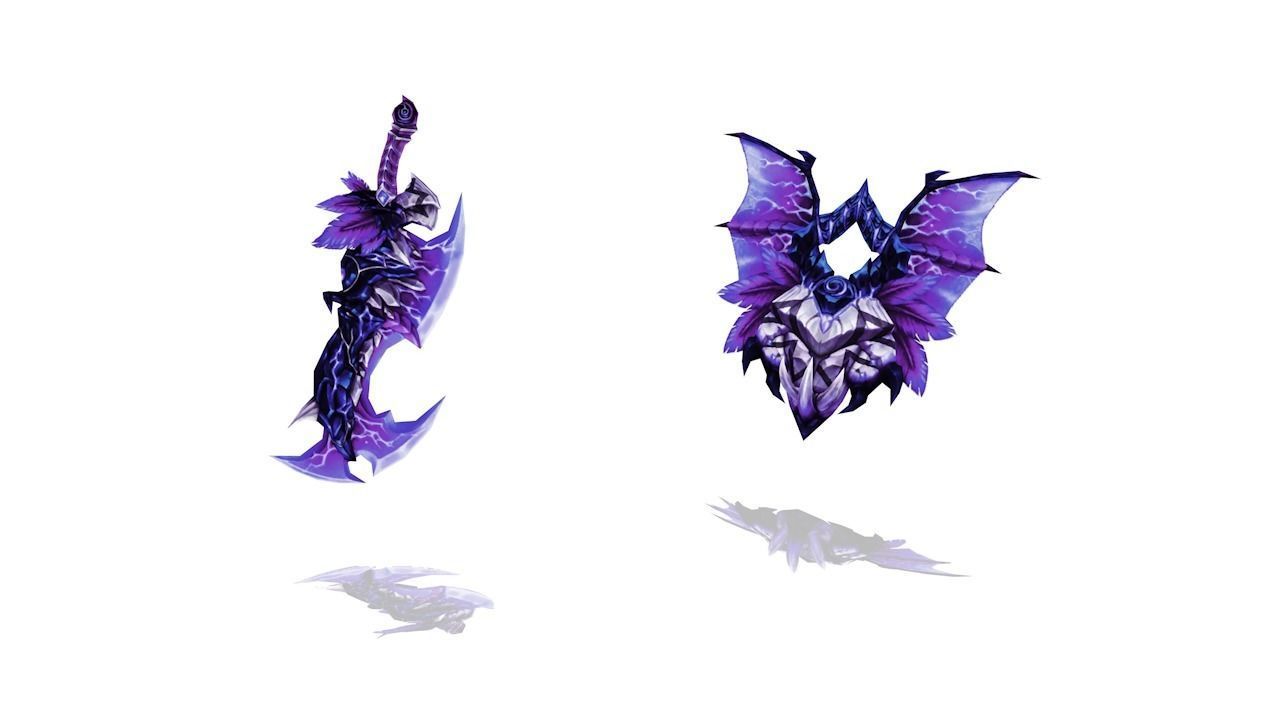 Frozen Bone Sword and Shield Low-poly 3D model_4