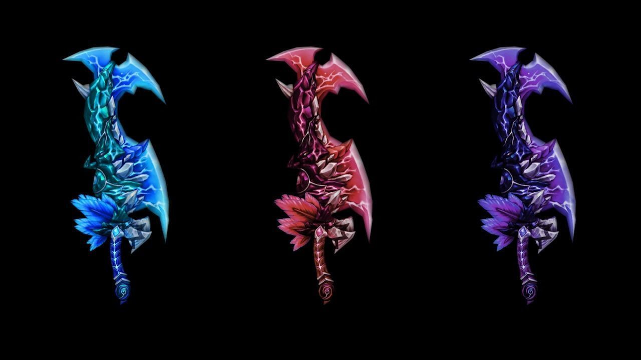 Frozen Bone Sword and Shield Low-poly 3D model_1