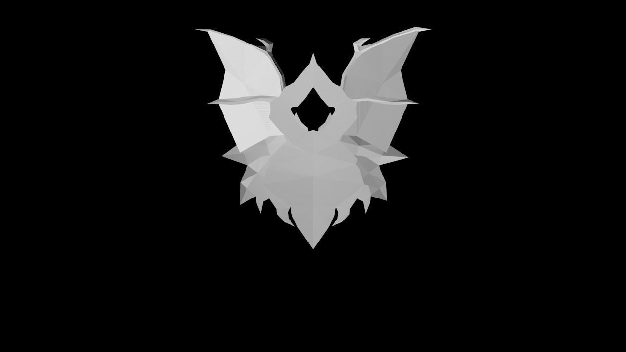 Frozen Bone Sword and Shield Low-poly 3D model_6