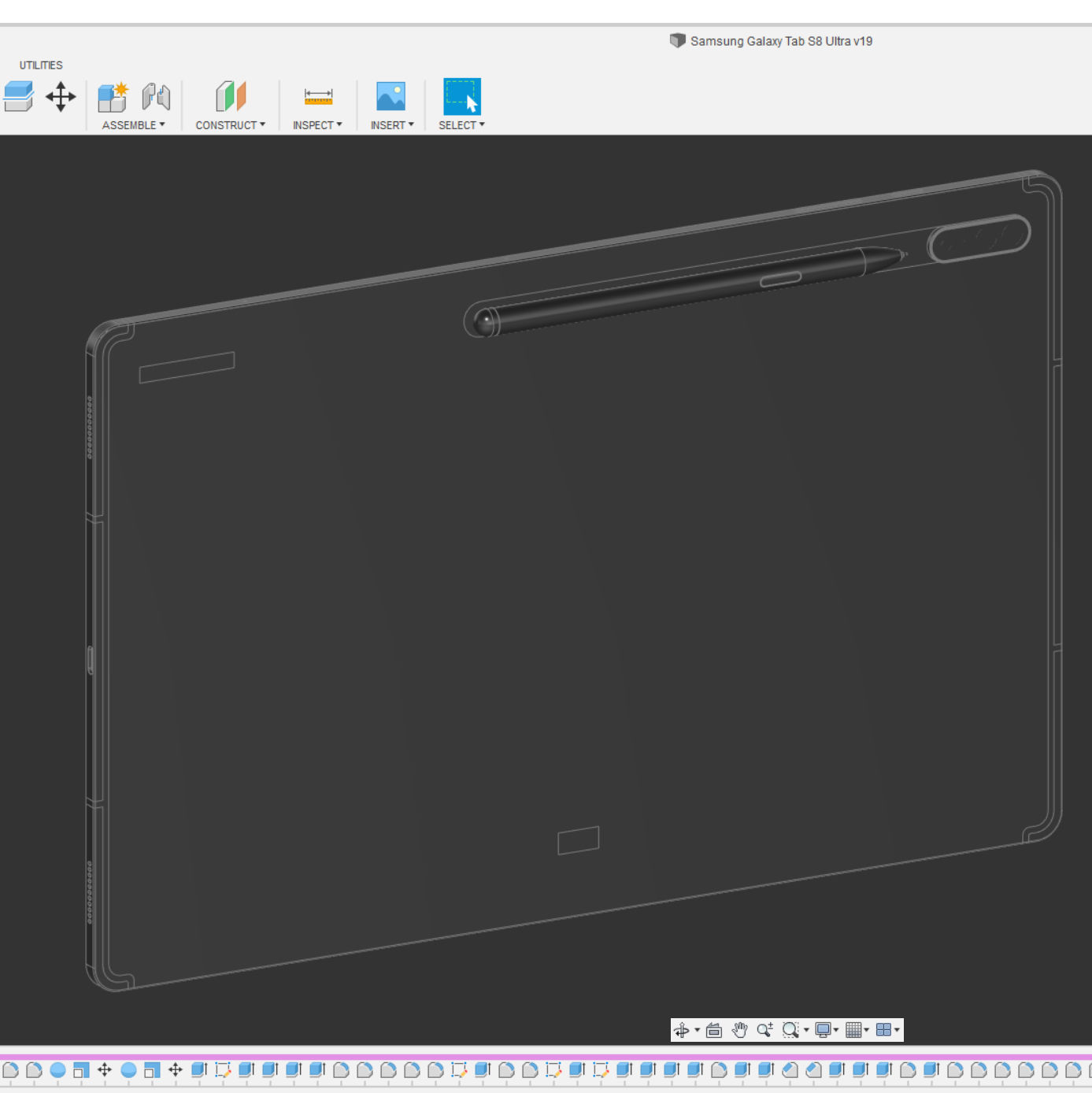 Samsung Galaxy Tab S8 Ultra and Pen 3D model_16