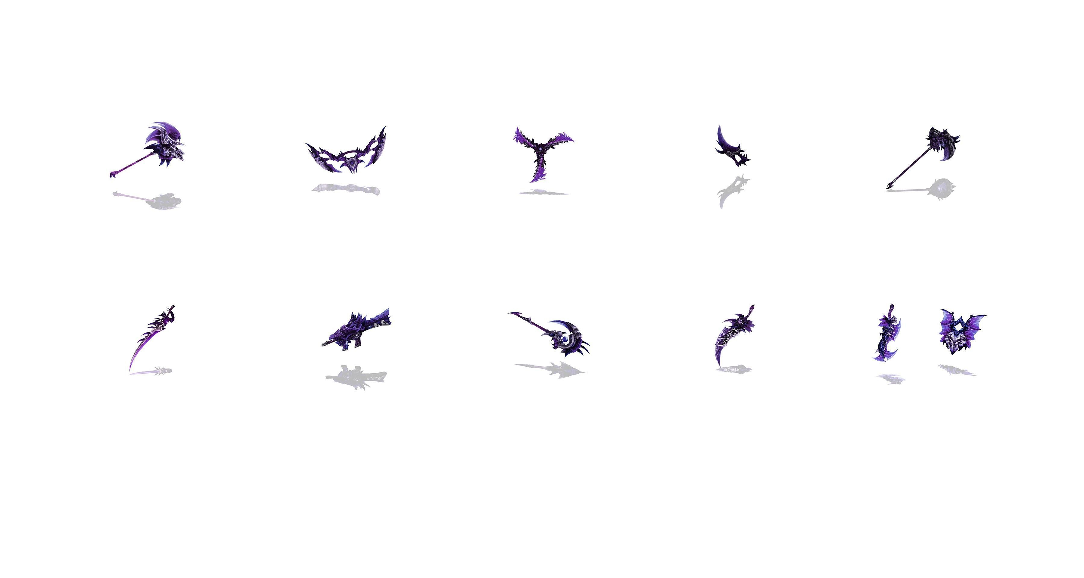 Frozen Bone Weapons 3D Model Collection_2