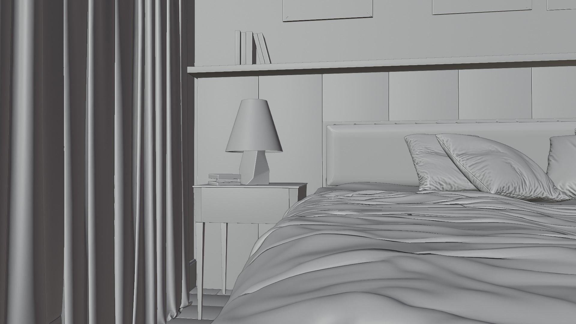 Warm Bedroom 3D model_6