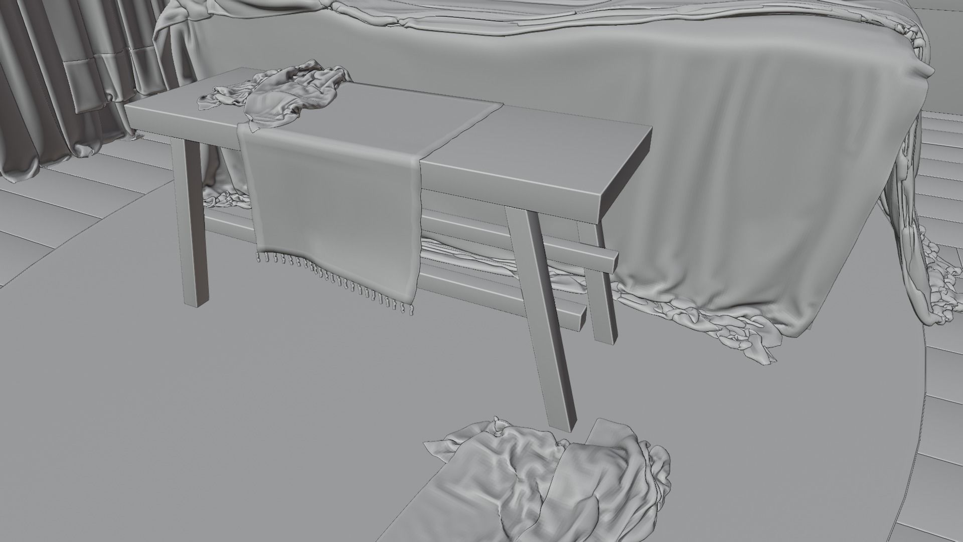 Warm Bedroom 3D model_12