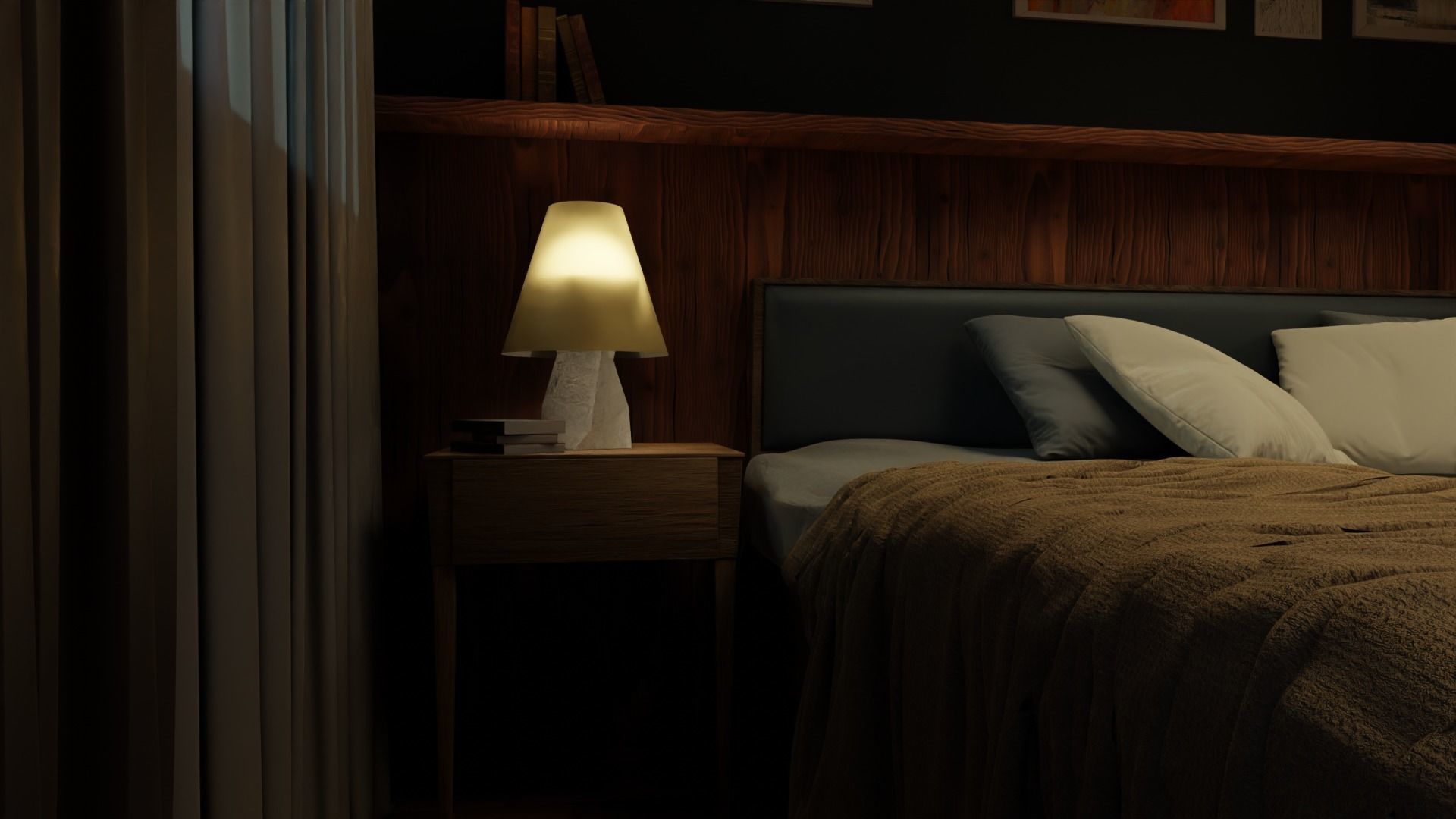 Warm Bedroom 3D model_4