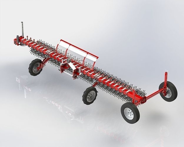 WG 0003  - Rotary harrow 6m 3D model