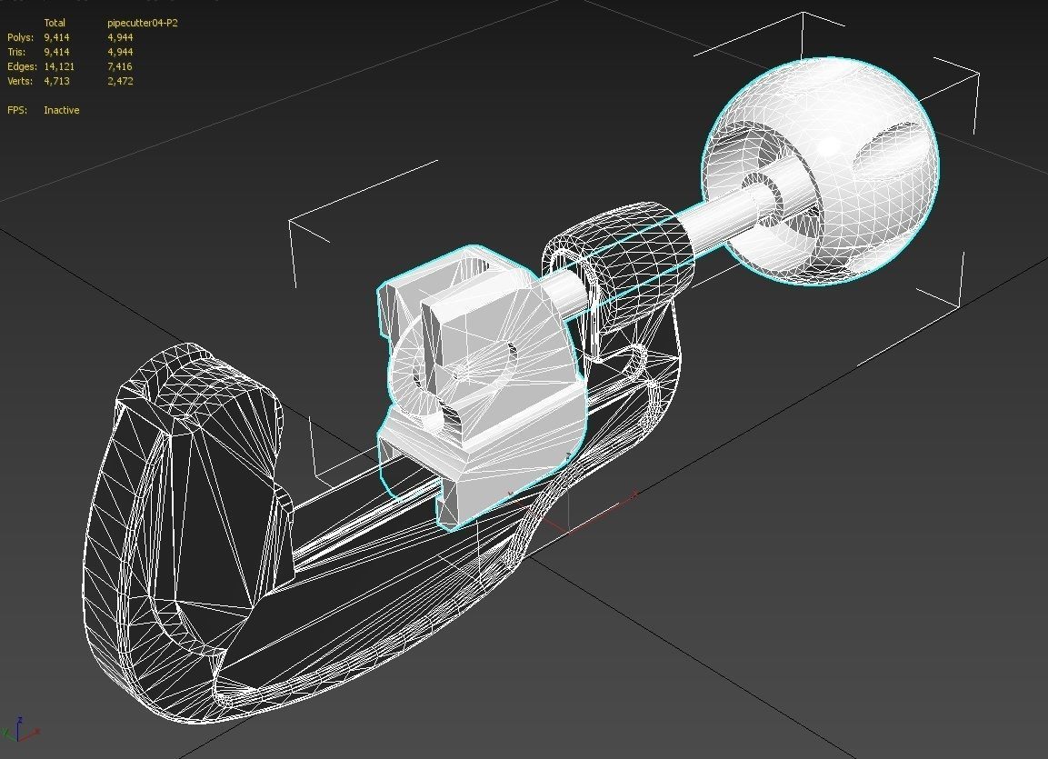 Pipe Cutter M4 Low-poly 3D model_26