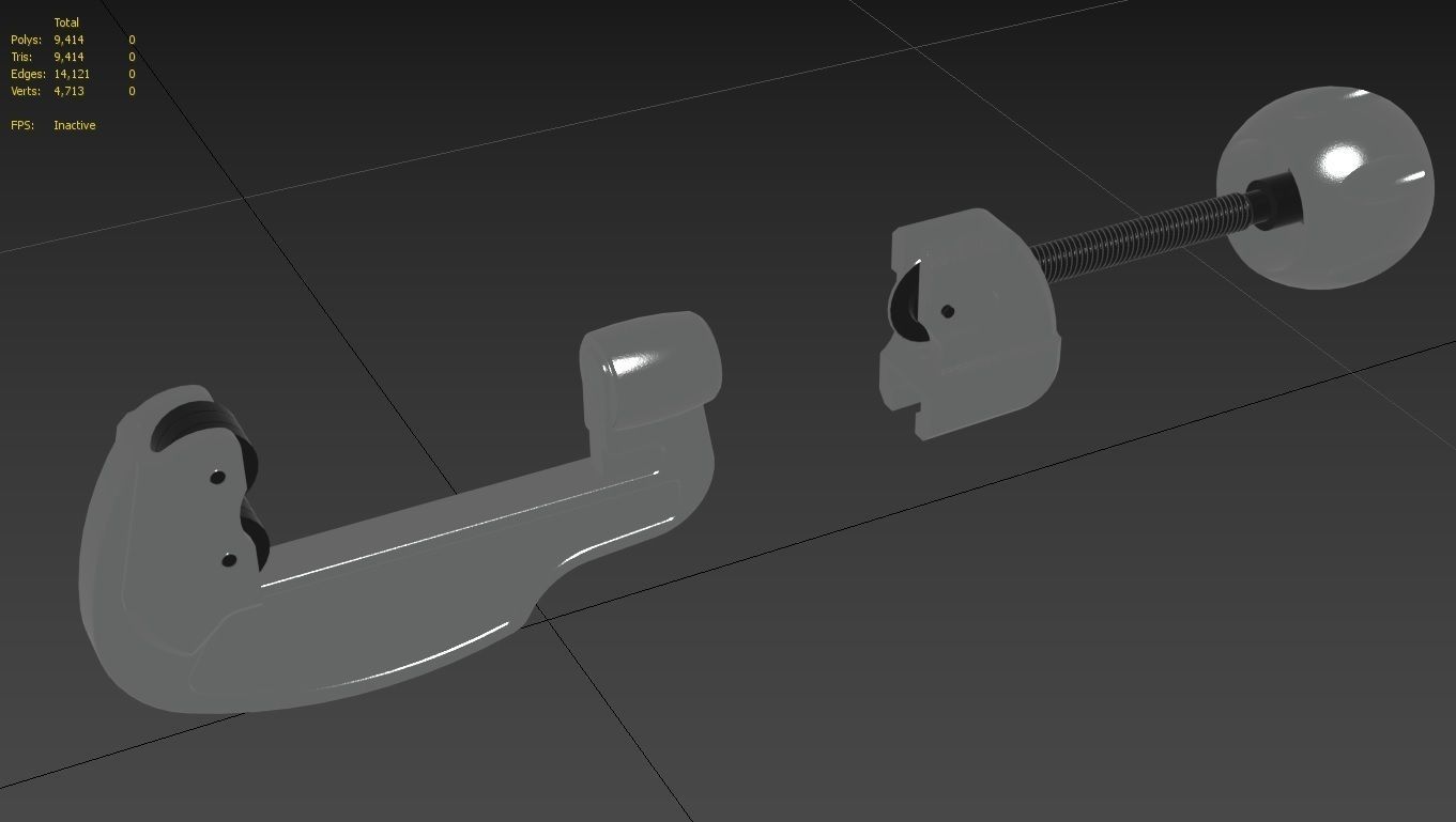 Pipe Cutter M4 Low-poly 3D model_29