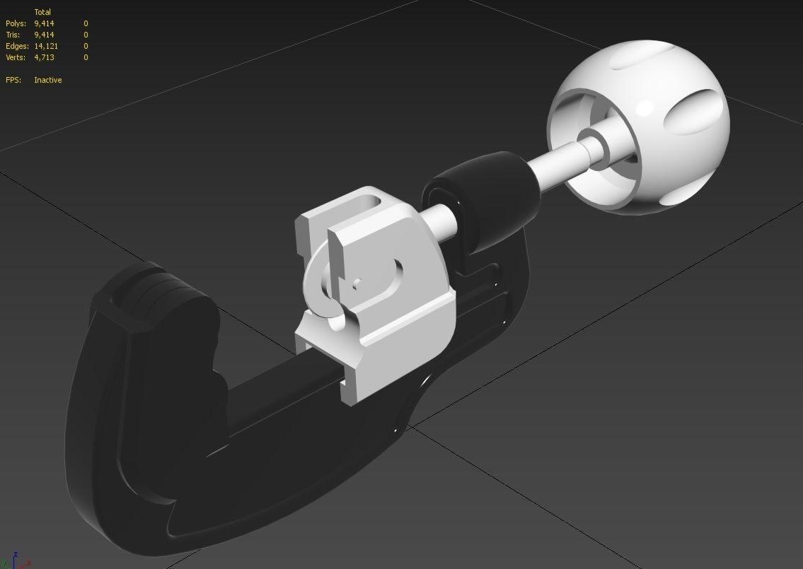 Pipe Cutter M4 Low-poly 3D model_10
