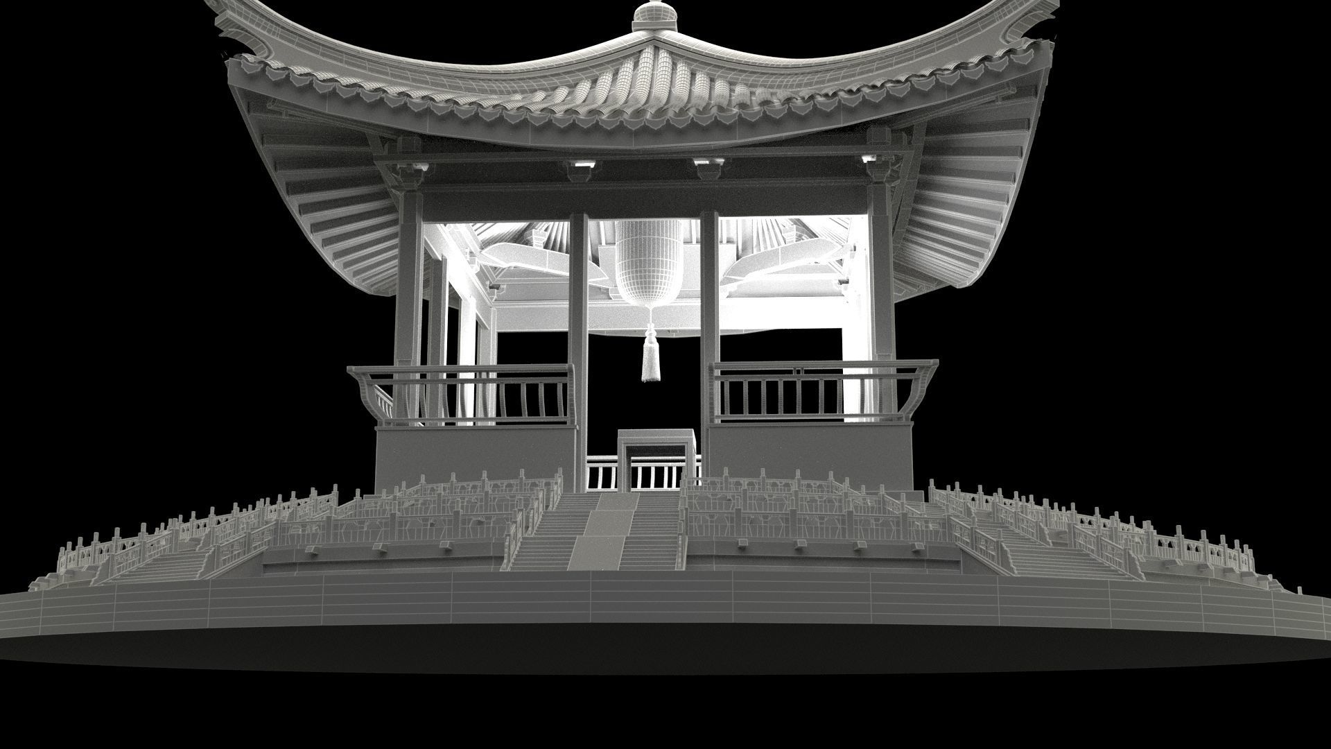 Chinese   pavilion  3D model_6
