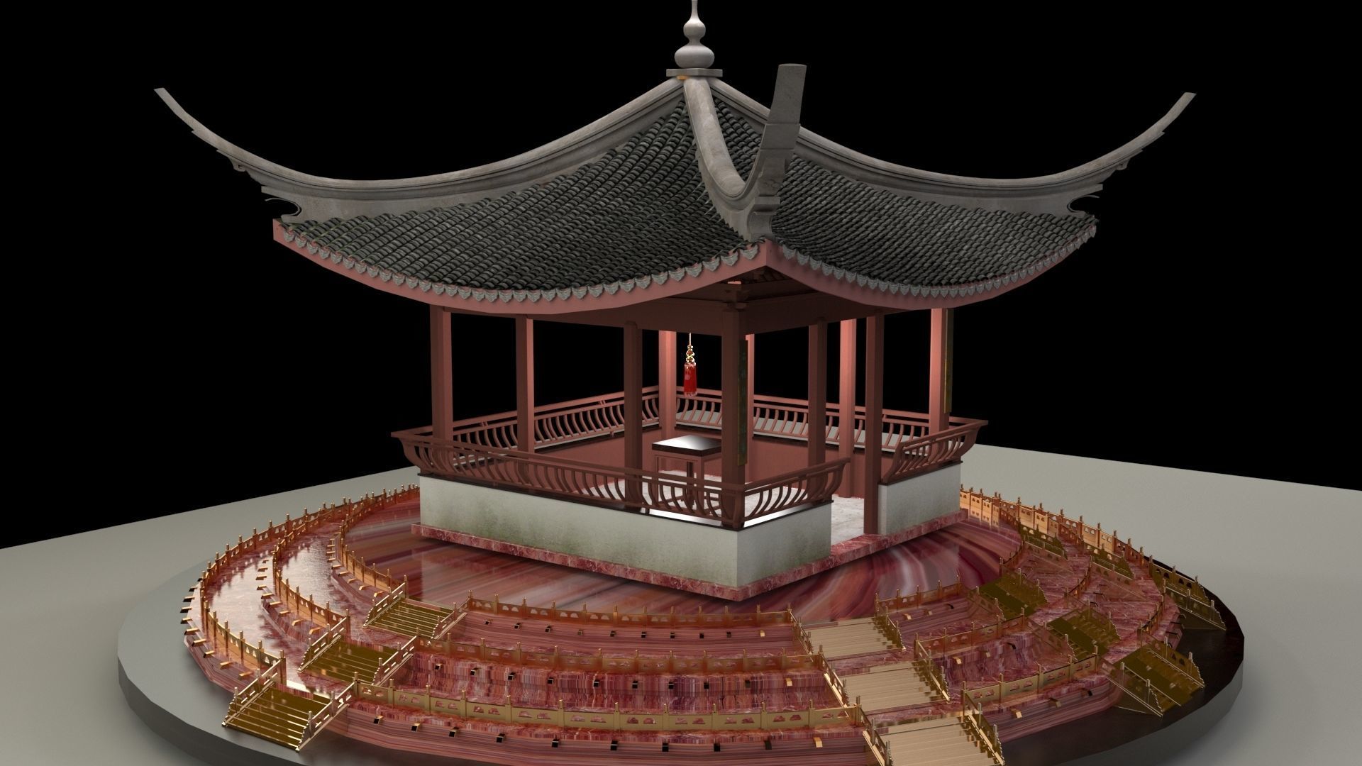 Chinese   pavilion  3D model_1