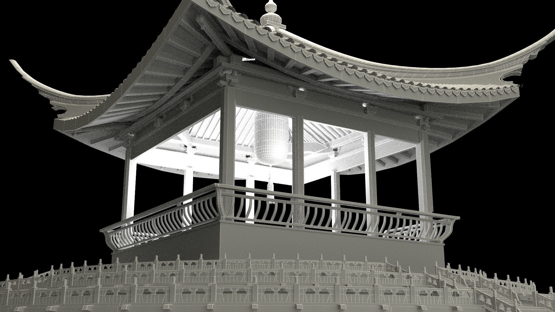 Chinese   pavilion  3D model_7