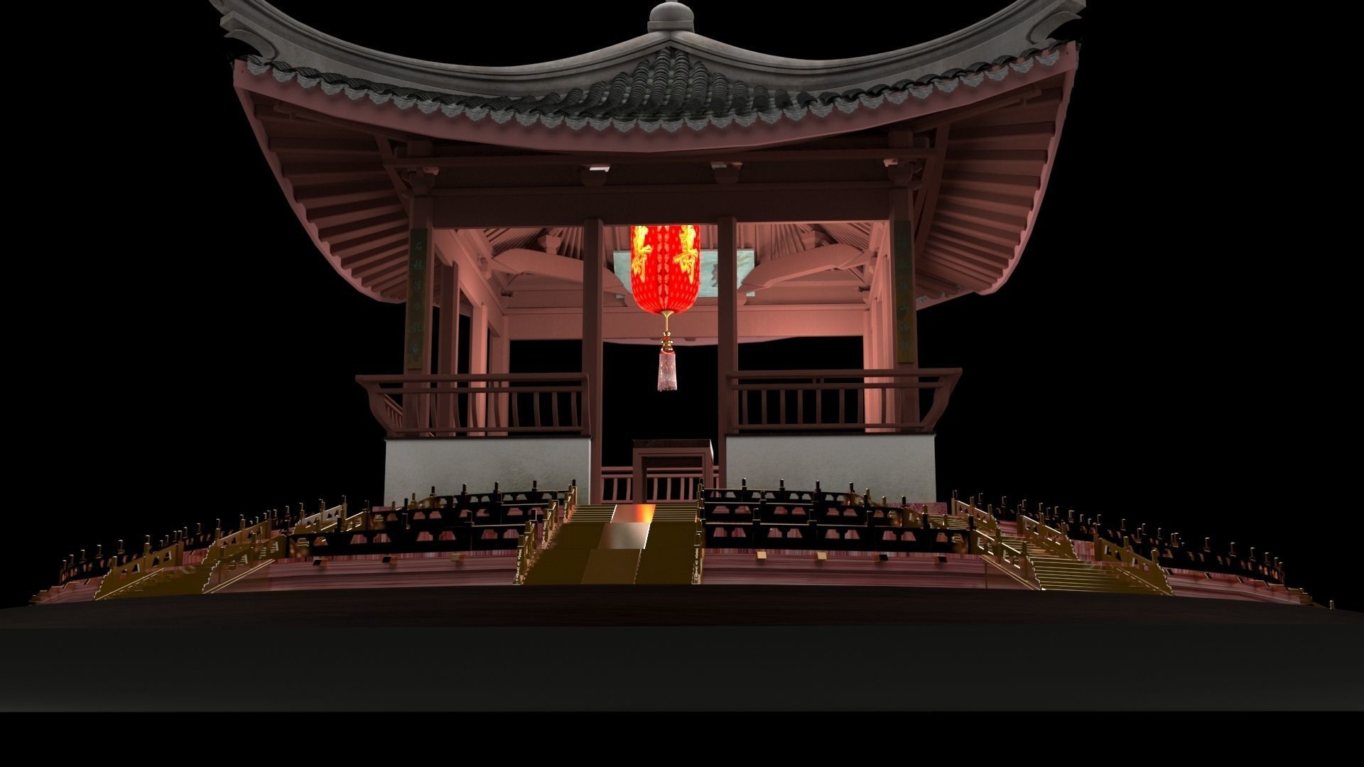 Chinese   pavilion  3D model_4