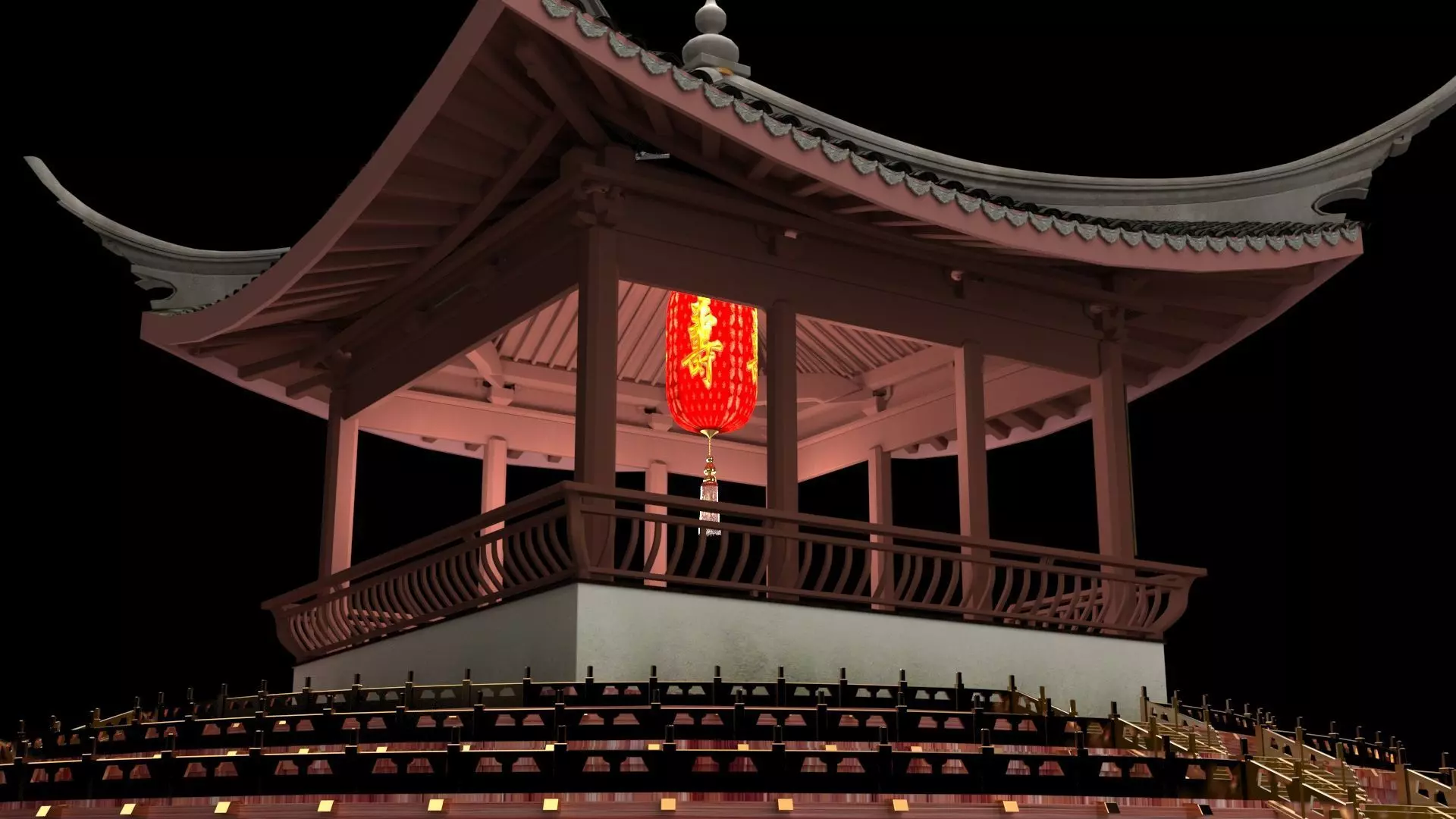 Chinese   pavilion  3D model_0