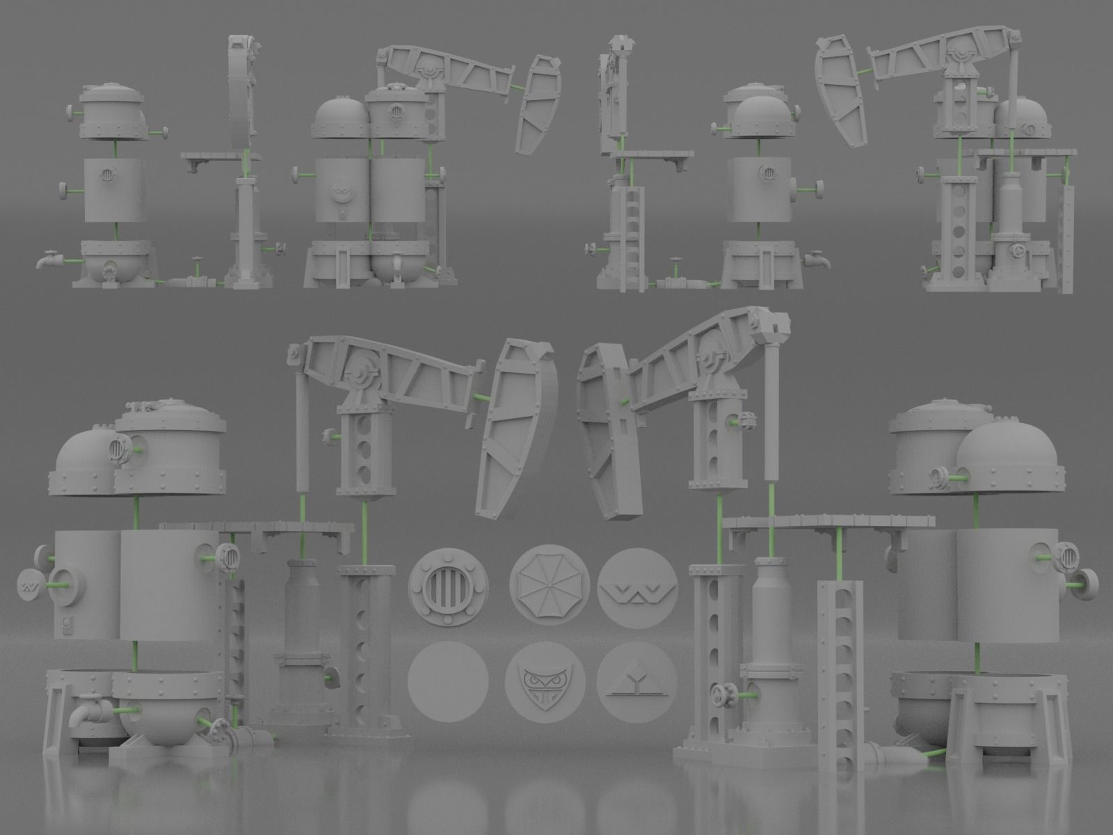Oil pump 3D print model_2