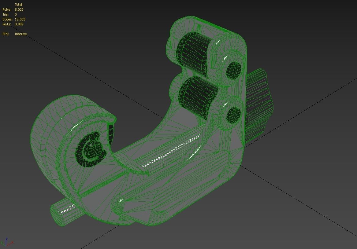 Pipe Cutter M6 Low-poly 3D model_11