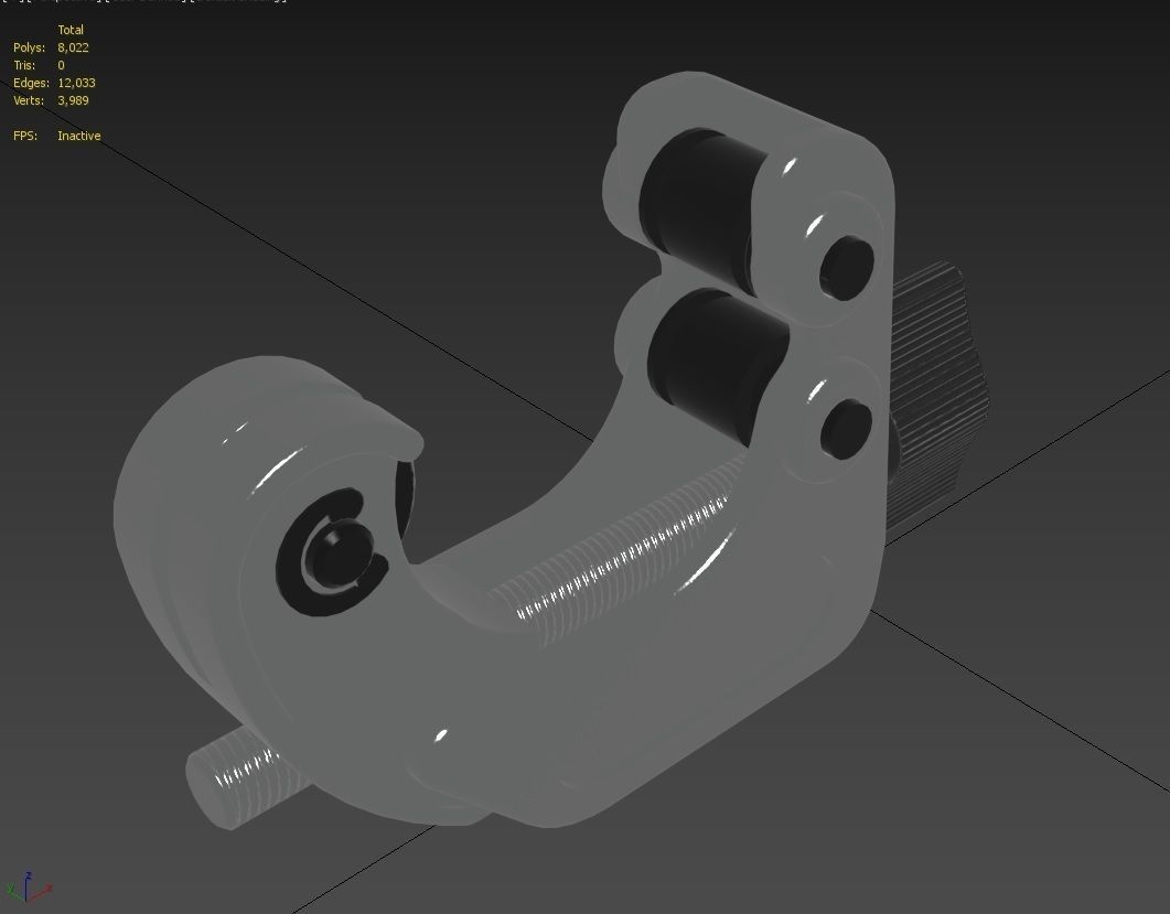 Pipe Cutter M6 Low-poly 3D model_10