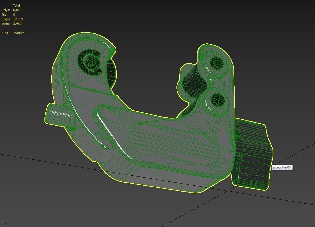 Pipe Cutter M6 Low-poly 3D model_12