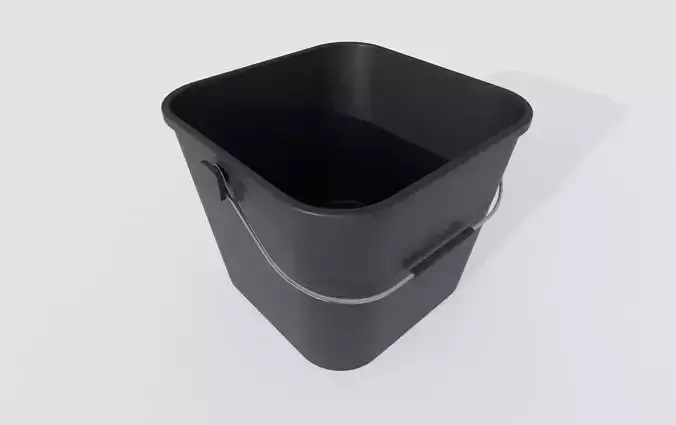 Plastic Bucket M2 Low-poly 3D model