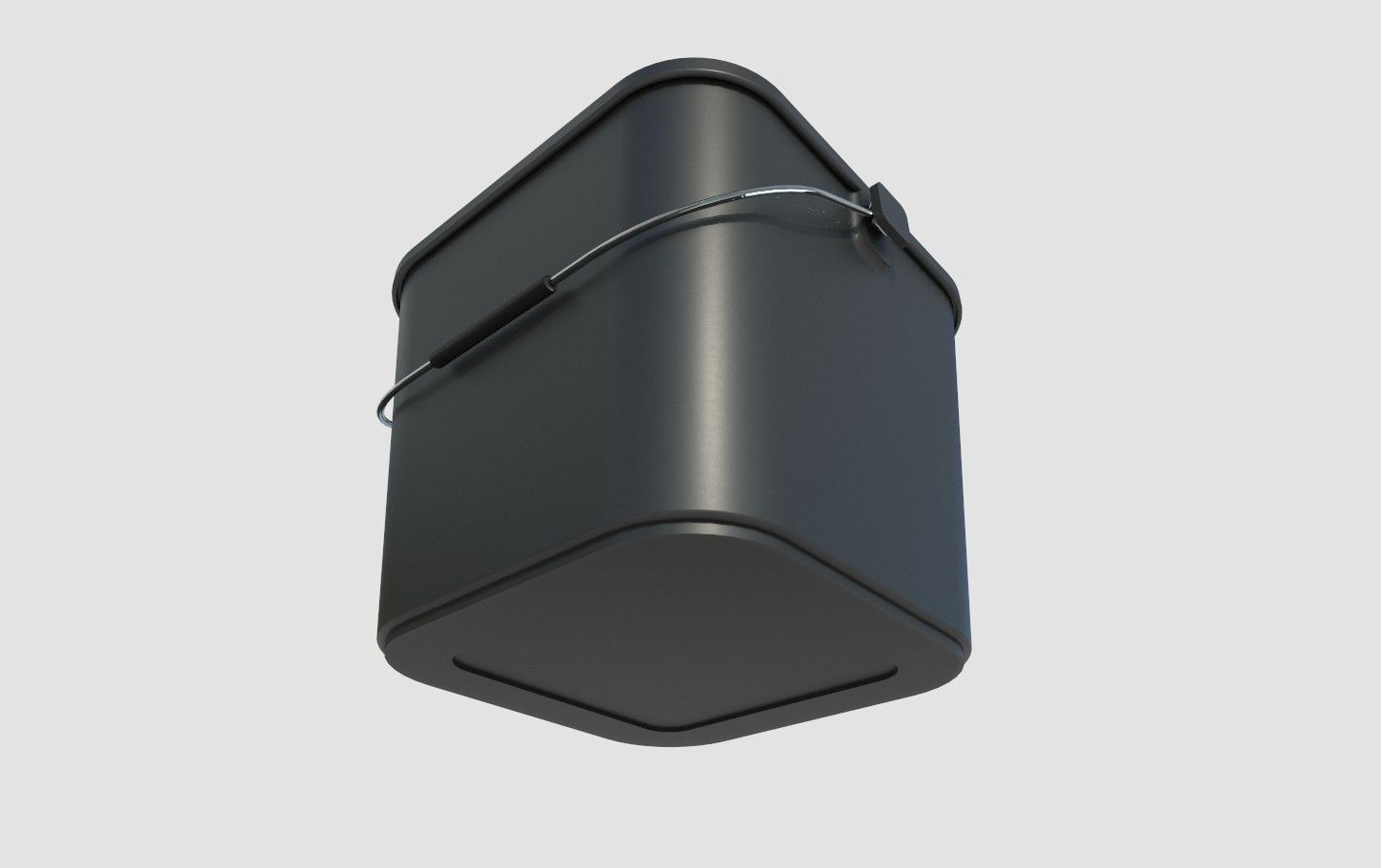 Plastic Bucket M2 Low-poly 3D model_8