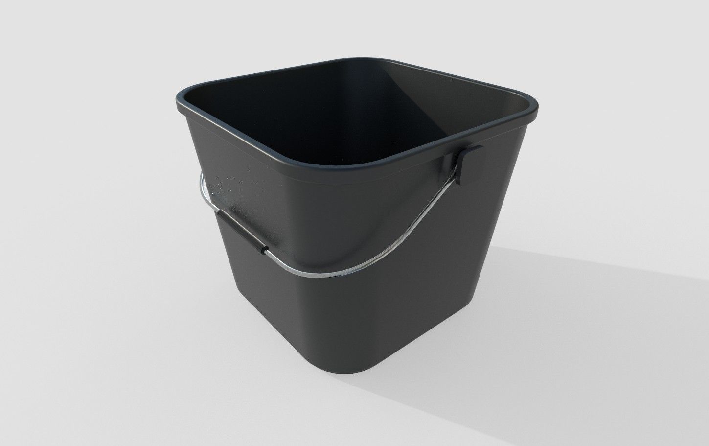 Plastic Bucket M2 Low-poly 3D model_4