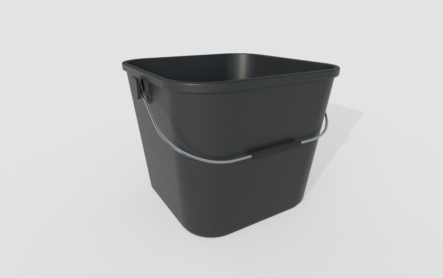 Plastic Bucket M2 Low-poly 3D model_2