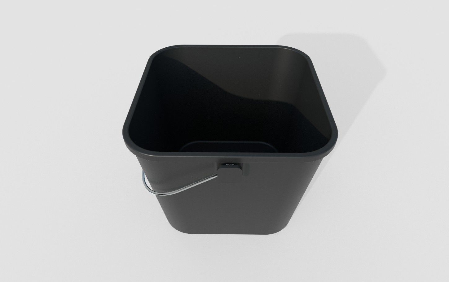 Plastic Bucket M2 Low-poly 3D model_5