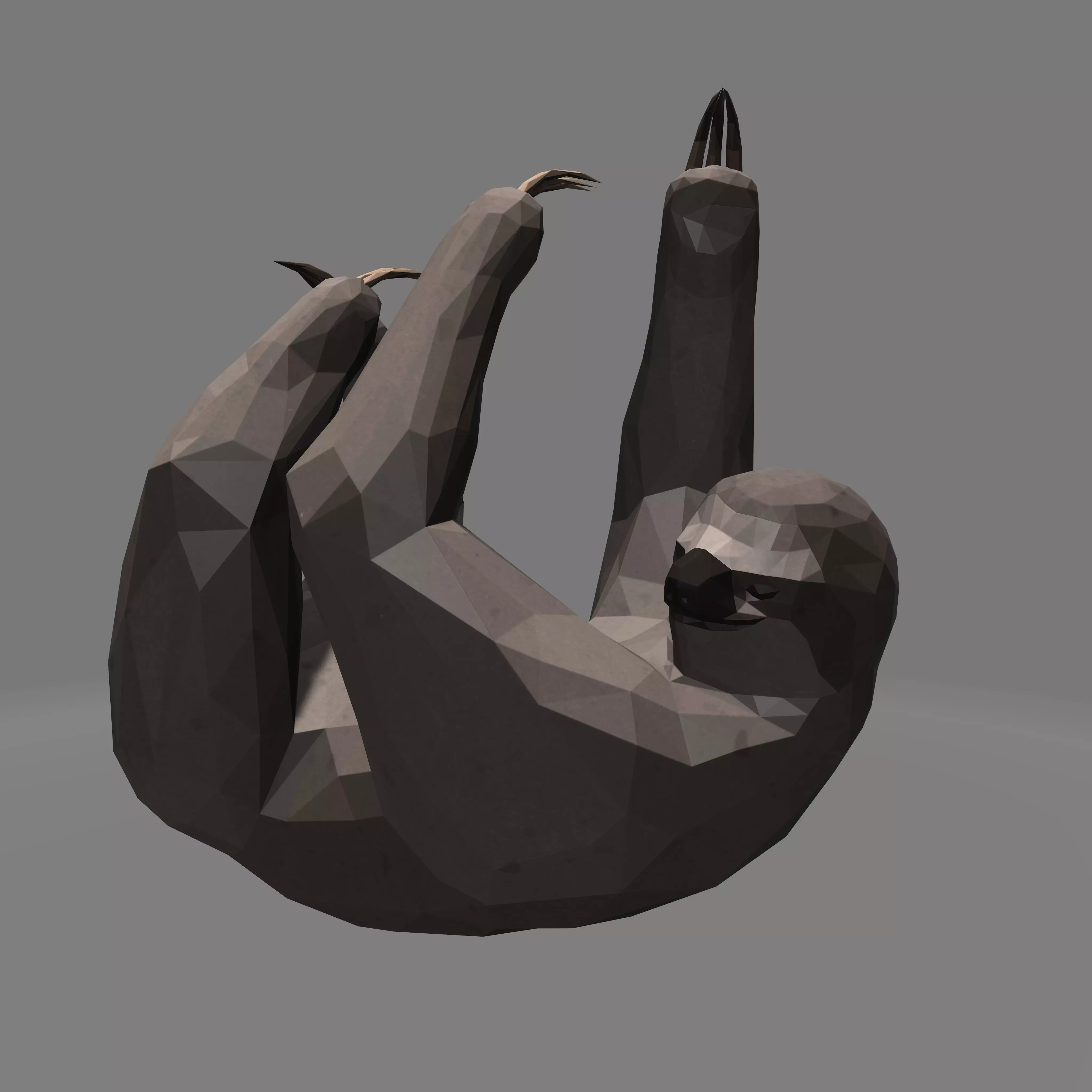 sloth Low-poly 3D model_0