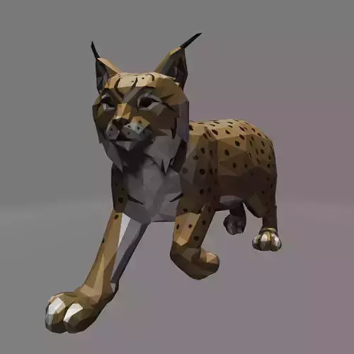 lynxx lynx in low polygons Low-poly 3D model