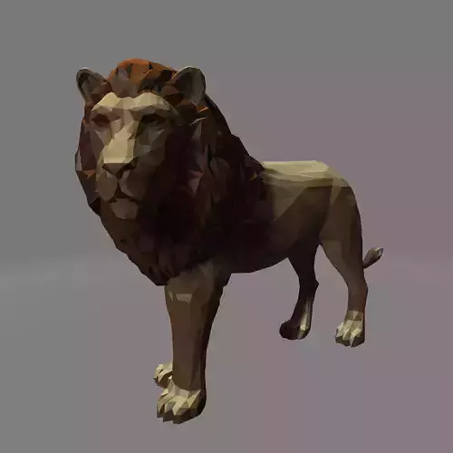 lionn lion Low-poly 3D model