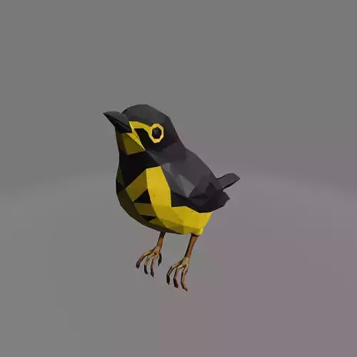 canada warbler bird Low-poly 3D model