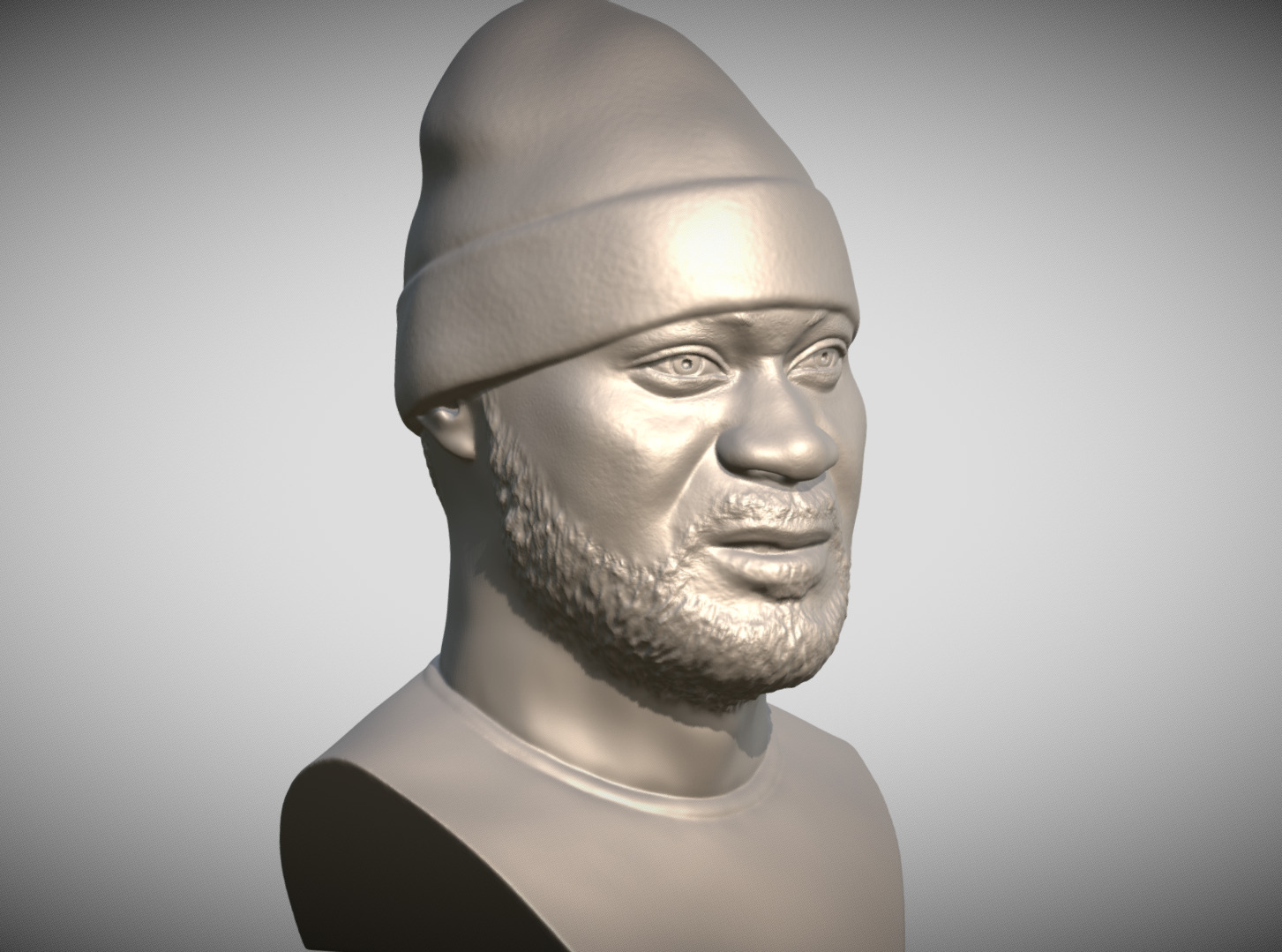 Ghostface Killah bust for 3D printing 3D print model_1
