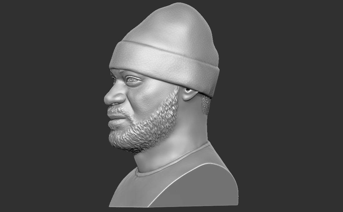 Ghostface Killah bust for 3D printing 3D print model_9